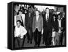 Mayor John Lindsay and Actor Marlon Brando Take a Goodwill Stroll Through Harlem, May 2, 1968-null-Framed Stretched Canvas