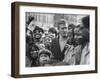 Mayor John Lindsay Touring the City and Talking to Residents-John Dominis-Framed Photographic Print