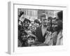 Mayor John Lindsay Touring the City and Talking to Residents-John Dominis-Framed Photographic Print