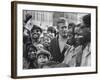 Mayor John Lindsay Touring the City and Talking to Residents-John Dominis-Framed Photographic Print