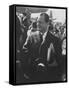 Mayor of West Berlin Willy Brandt Arriving in the Us-null-Framed Stretched Canvas