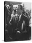 Mayor of West Berlin Willy Brandt Arriving in the Us-null-Stretched Canvas