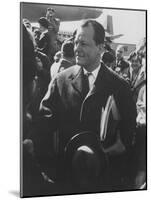 Mayor of West Berlin Willy Brandt Arriving in the Us-null-Mounted Photographic Print