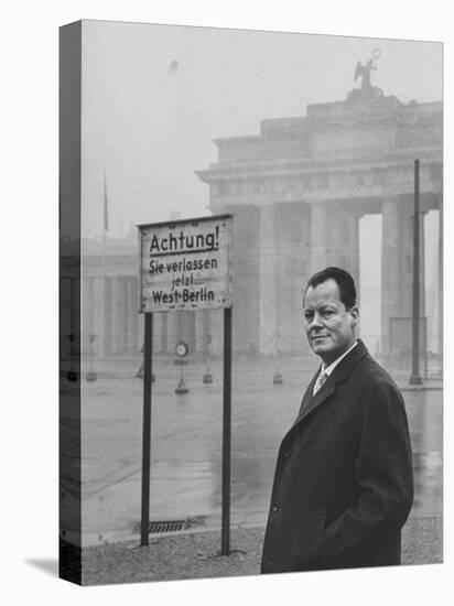 Mayor of West Berlin Willy Brandt-null-Stretched Canvas