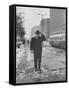 Mayor Richard J. Daley Walking Through the City-Francis Miller-Framed Stretched Canvas