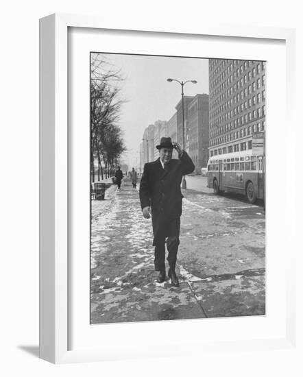 Mayor Richard J. Daley Walking Through the City-Francis Miller-Framed Photographic Print