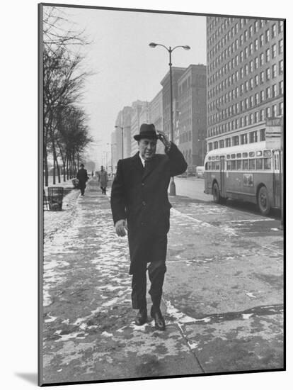Mayor Richard J. Daley Walking Through the City-Francis Miller-Mounted Photographic Print