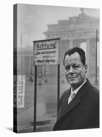 Mayor Willy Brandt of West Berlin-Robert Lackenbach-Stretched Canvas