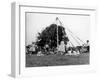 Maypole Dancing at Wishford, Wiltshire-null-Framed Photographic Print