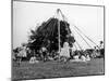 Maypole Dancing at Wishford, Wiltshire-null-Mounted Photographic Print