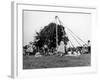 Maypole Dancing at Wishford, Wiltshire-null-Framed Photographic Print