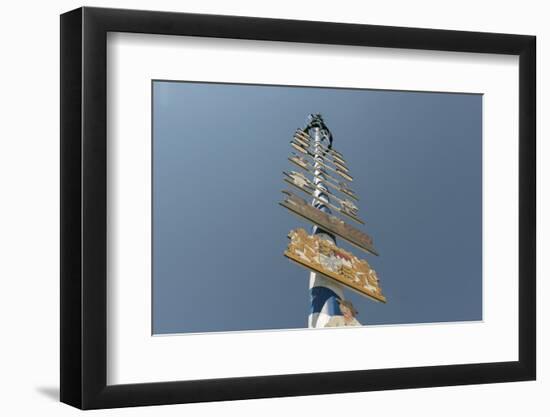 Maypole with guild coat of arms-Christine Meder stage-art.de-Framed Photographic Print