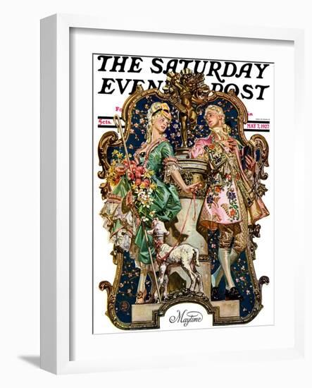 "Maytime," Saturday Evening Post Cover, May 7, 1927-Joseph Christian Leyendecker-Framed Giclee Print