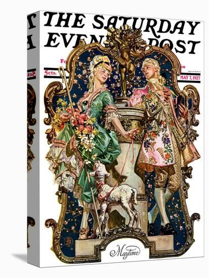 "Maytime," Saturday Evening Post Cover, May 7, 1927-Joseph Christian Leyendecker-Stretched Canvas