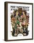 "Maytime," Saturday Evening Post Cover, May 7, 1927-Joseph Christian Leyendecker-Framed Premium Giclee Print