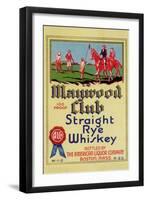 Maywood Club Straight Rye Whiskey-null-Framed Art Print