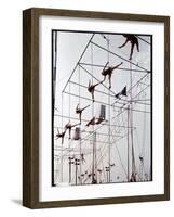 Maze of Ringling Bros. New Outdoor Rigging Supporting Trapezes and Ropes-Frank Scherschel-Framed Photographic Print