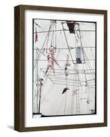 Maze of Ringling Bros. New Outdoor Rigging Supporting Trapezes and Ropes-Frank Scherschel-Framed Photographic Print