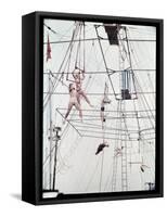 Maze of Ringling Bros. New Outdoor Rigging Supporting Trapezes and Ropes-Frank Scherschel-Framed Stretched Canvas