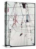 Maze of Ringling Bros. New Outdoor Rigging Supporting Trapezes and Ropes-Frank Scherschel-Stretched Canvas