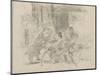 Mazeppa attaché sur la croupe d'un cheval sauvage-Eugene Delacroix-Mounted Giclee Print