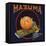 Mazuma Brand - California - Citrus Crate Label-Lantern Press-Framed Stretched Canvas