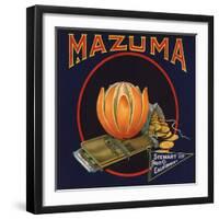 Mazuma Brand - California - Citrus Crate Label-Lantern Press-Framed Art Print