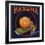 Mazuma Brand - California - Citrus Crate Label-Lantern Press-Framed Art Print