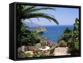 Mazzaro Beach, Taormina, Island of Sicily, Italy, Mediterranean-J Lightfoot-Framed Stretched Canvas