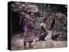 Mbnti Pygmies and Their Forest Huts, Ituri Rain Forest, Northern Zaire, Zaire, Africa-David Beatty-Stretched Canvas