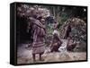 Mbnti Pygmies and Their Forest Huts, Ituri Rain Forest, Northern Zaire, Zaire, Africa-David Beatty-Framed Stretched Canvas