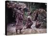 Mbnti Pygmies and Their Forest Huts, Ituri Rain Forest, Northern Zaire, Zaire, Africa-David Beatty-Stretched Canvas