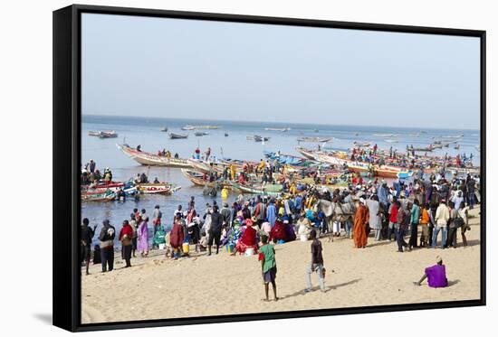 Mbour Fishing Harbour on the Petite Cote (Small Coast), Senegal, West Africa, Africa-Bruno Morandi-Framed Stretched Canvas