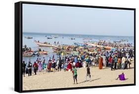 Mbour Fishing Harbour on the Petite Cote (Small Coast), Senegal, West Africa, Africa-Bruno Morandi-Framed Stretched Canvas