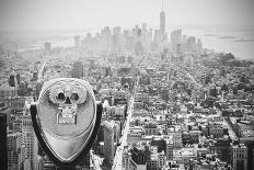 Black and White Toned Binoculars over Manhattan, Nyc.-MBPROJEKT_Maciej_Bledowski-Photographic Print