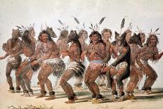 Danse du bison chez les Indiens d'Amérique du Nord-Mc Gahey d'après G. Catlin-Framed Giclee Print