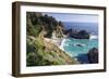 Mc Way Creek Falls, Big Sur, California-George Oze-Framed Photographic Print