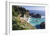 Mc Way Creek Falls, Big Sur, California-George Oze-Framed Photographic Print