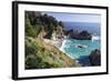 Mc Way Creek Falls, Big Sur, California-George Oze-Framed Photographic Print