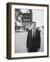 Mca Chief Executive, Lew Wasserman with Model of New Universal-Mca Movie Studio-John Dominis-Framed Photographic Print