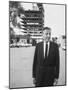 Mca Chief Executive, Lew Wasserman with Model of New Universal-Mca Movie Studio-John Dominis-Mounted Photographic Print