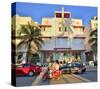 McAlpin Hotel on Ocean Drive in the Art Deco District of South Miami Beach in Miami, Florida, USA-null-Stretched Canvas
