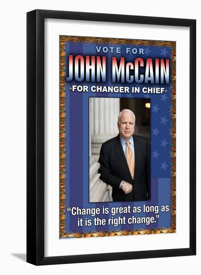 McCain, Change is Great-null-Framed Art Print