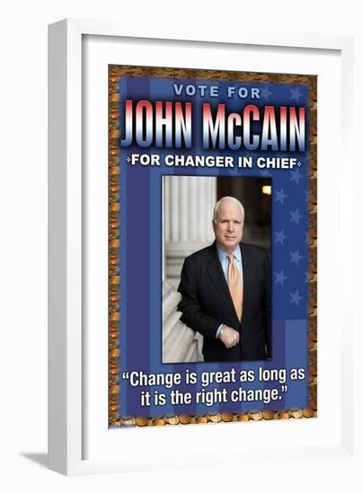 McCain, Change is Great-null-Framed Art Print