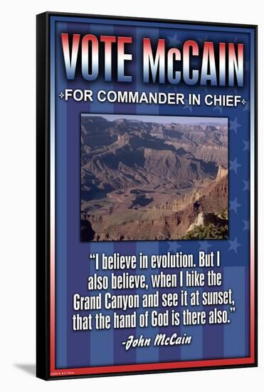 McCain on Evolution-null-Framed Stretched Canvas