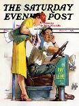 "Fill'er Up," Saturday Evening Post Cover, April 3, 1937-McCauley Conner-Framed Giclee Print