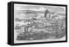 Mcclellan Burns the White House on the Pamunkey River as the Federal Flotilla Departs-Frank Leslie-Framed Stretched Canvas