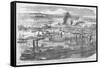 Mcclellan Burns the White House on the Pamunkey River as the Federal Flotilla Departs-Frank Leslie-Framed Stretched Canvas