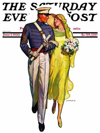 "Military Grad and Girl," Saturday Evening Post Cover, June 7, 1930