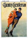 "Skating Couple," Country Gentleman Cover, February 1, 1928-McClelland Barclay-Giclee Print